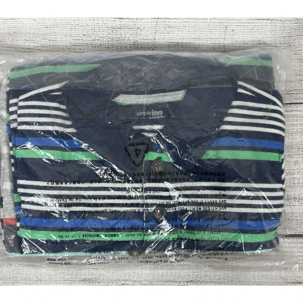 NWT Simple Joys By Carter's Boys 3-Pack Short Sleeve Polo‎ Shirts Size 3T